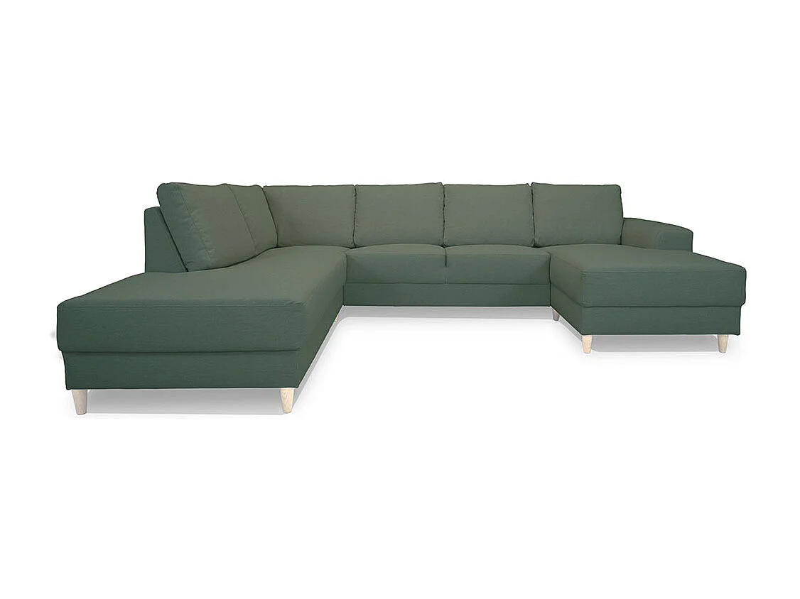 Nordic canapé en U tourné vers la gauche vert.