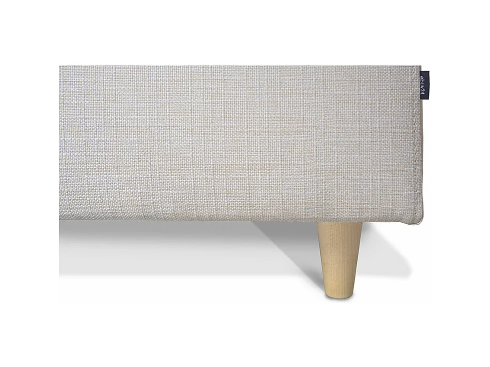 Nordic canapé avec chaise longue tourné vers la droite beige clair.