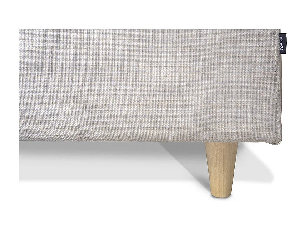 Nordic bank met chaise longue rechts gericht licht beige.