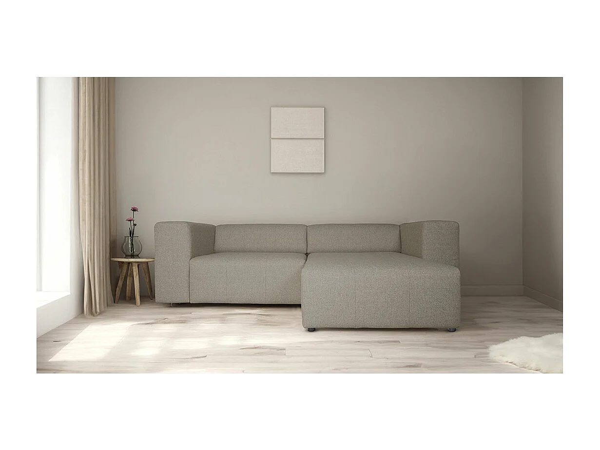 Heaven Sofa mit Chaiselong rechts oder links gewendet grau sandfarben.