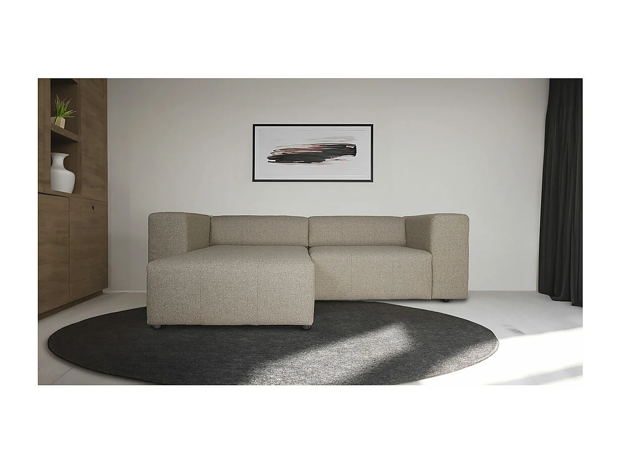 Heaven Sofa mit Chaiselong rechts oder links gewendet grau sandfarben.