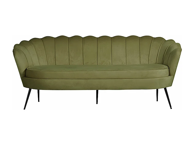 Nice Sofa 3 Personen velour grün.