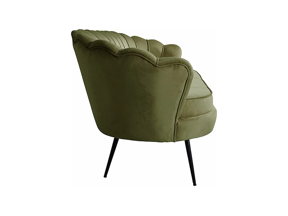 Nice canapé 3 personnes en velours, vert.