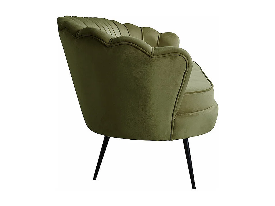 Nice canapé 3 personnes en velours, vert.