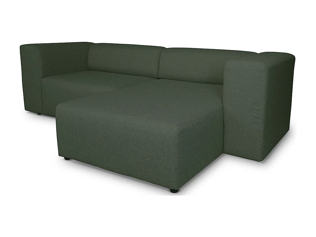 Heaven canapé avec chaise longue tourné vers la droite ou la gauche vert.
