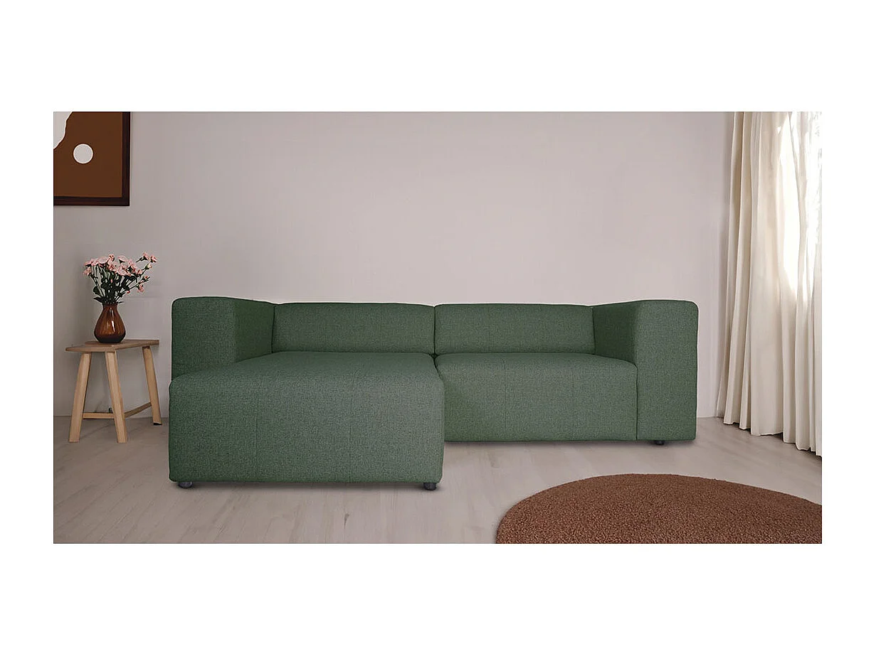 Heaven canapé avec chaise longue tourné vers la droite ou la gauche vert.