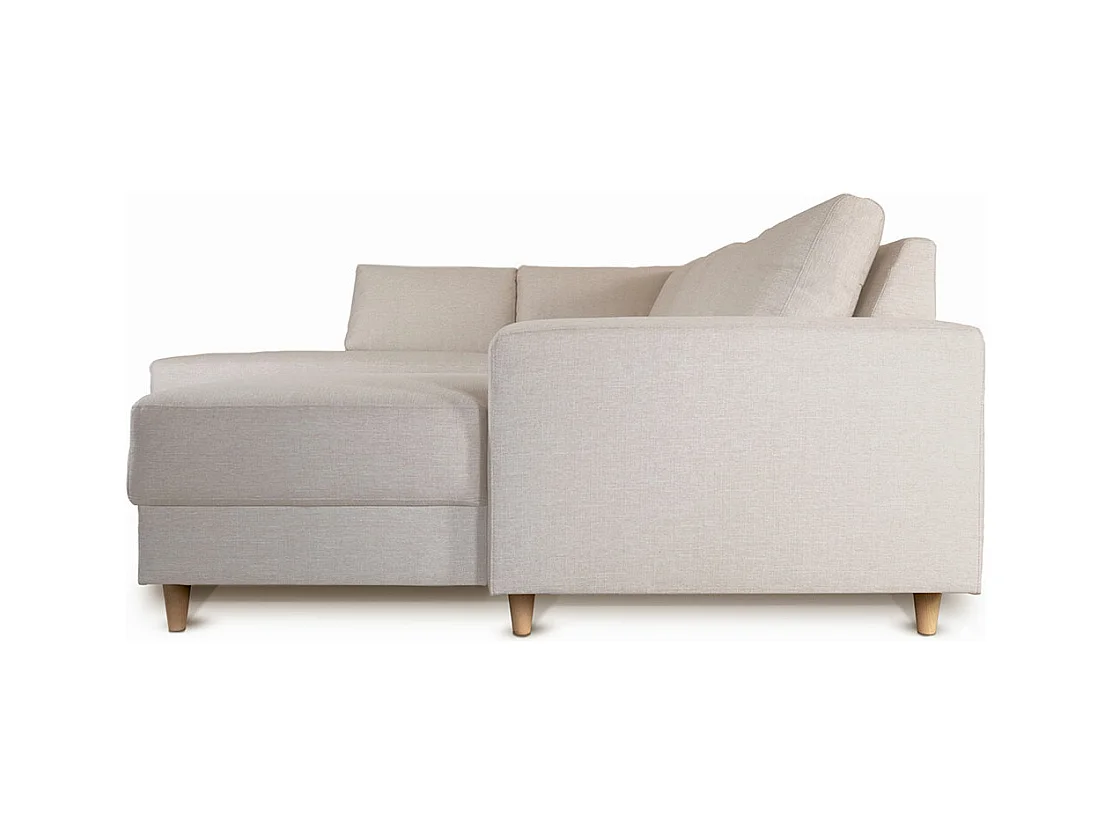 Nordic canapé en U tourné vers la gauche beige clair.