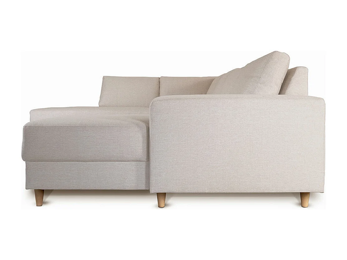 Nordic canapé en U tourné vers la gauche beige clair.