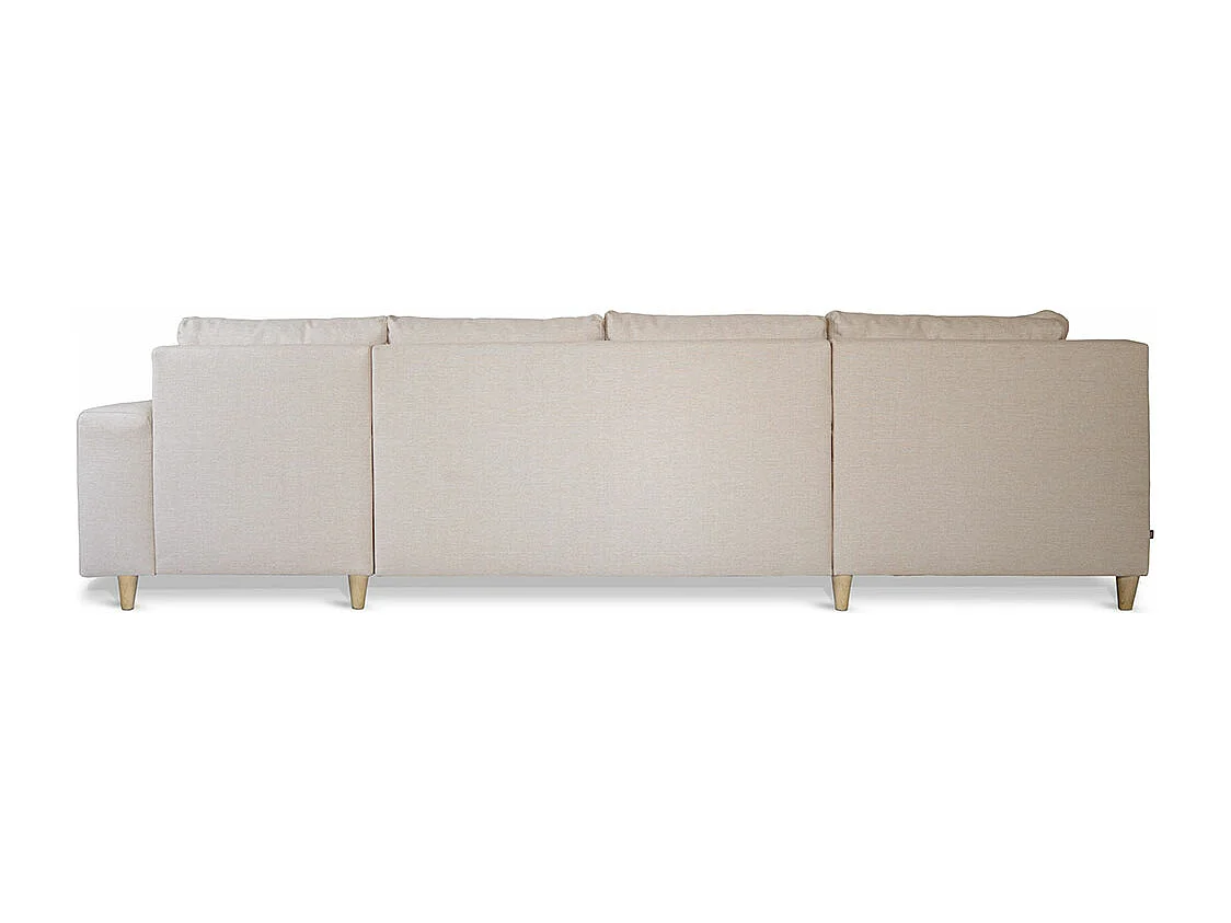 Nordic canapé en U tourné vers la gauche beige clair.