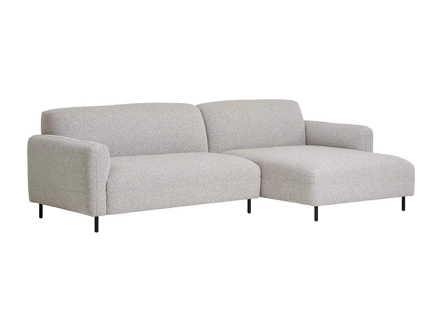 Salvador Sofa Rechtsdrehend hellgrau.