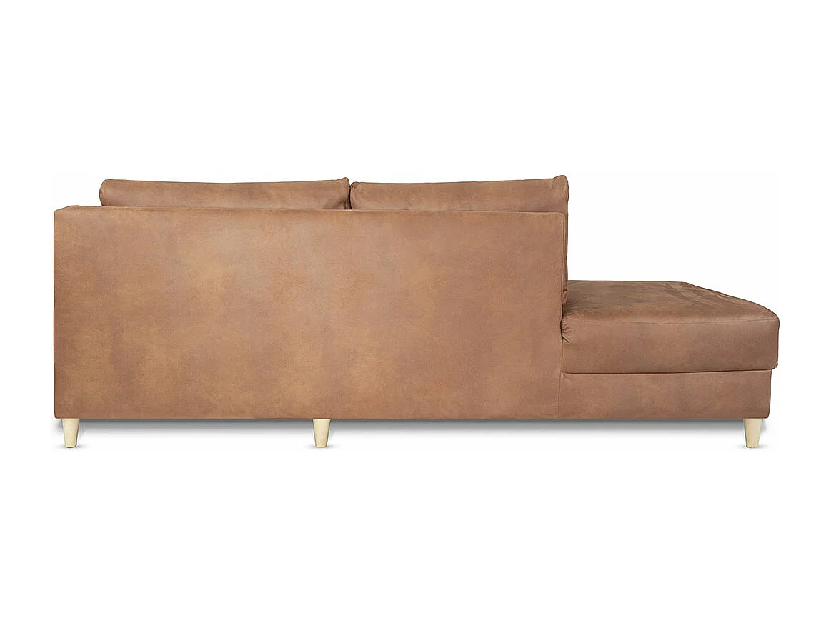 Nordic canapé en U tourné vers la gauche couleurcognac cuir.