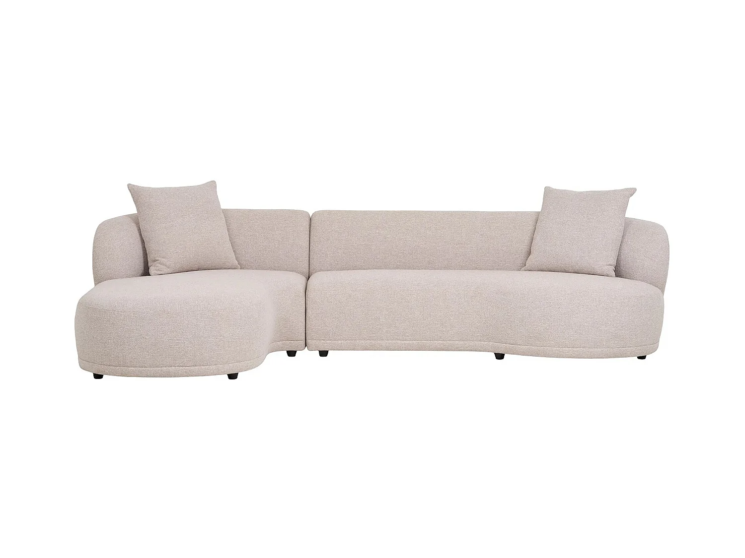 Canapé d’angle 6 places KINGSTON – Confort ultime-Beige clair-angle gauche