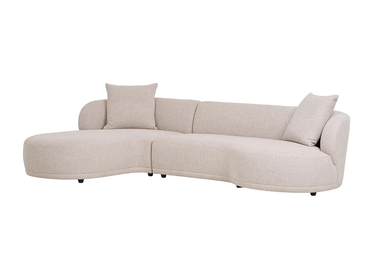 Canapé d’angle 6 places KINGSTON – Confort ultime-Beige clair-angle gauche