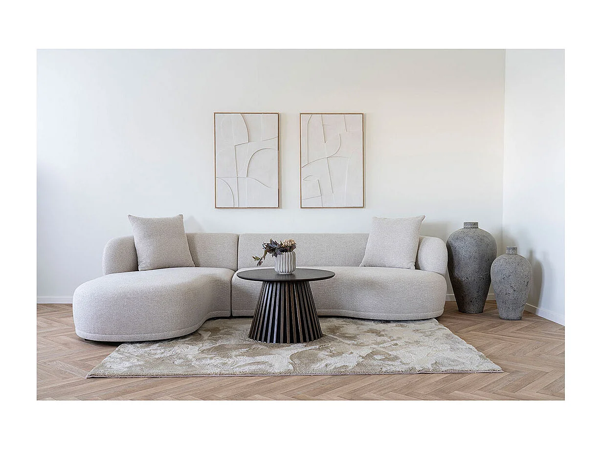 Canapé d’angle 6 places KINGSTON – Confort ultime-Beige clair-angle gauche