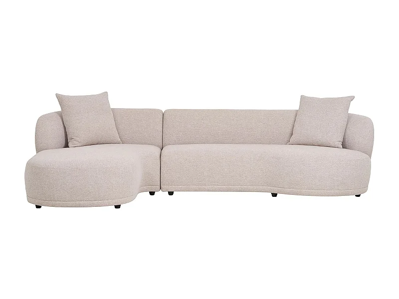 Canapé d’angle 6 places KINGSTON – Confort ultime-Beige clair-angle gauche