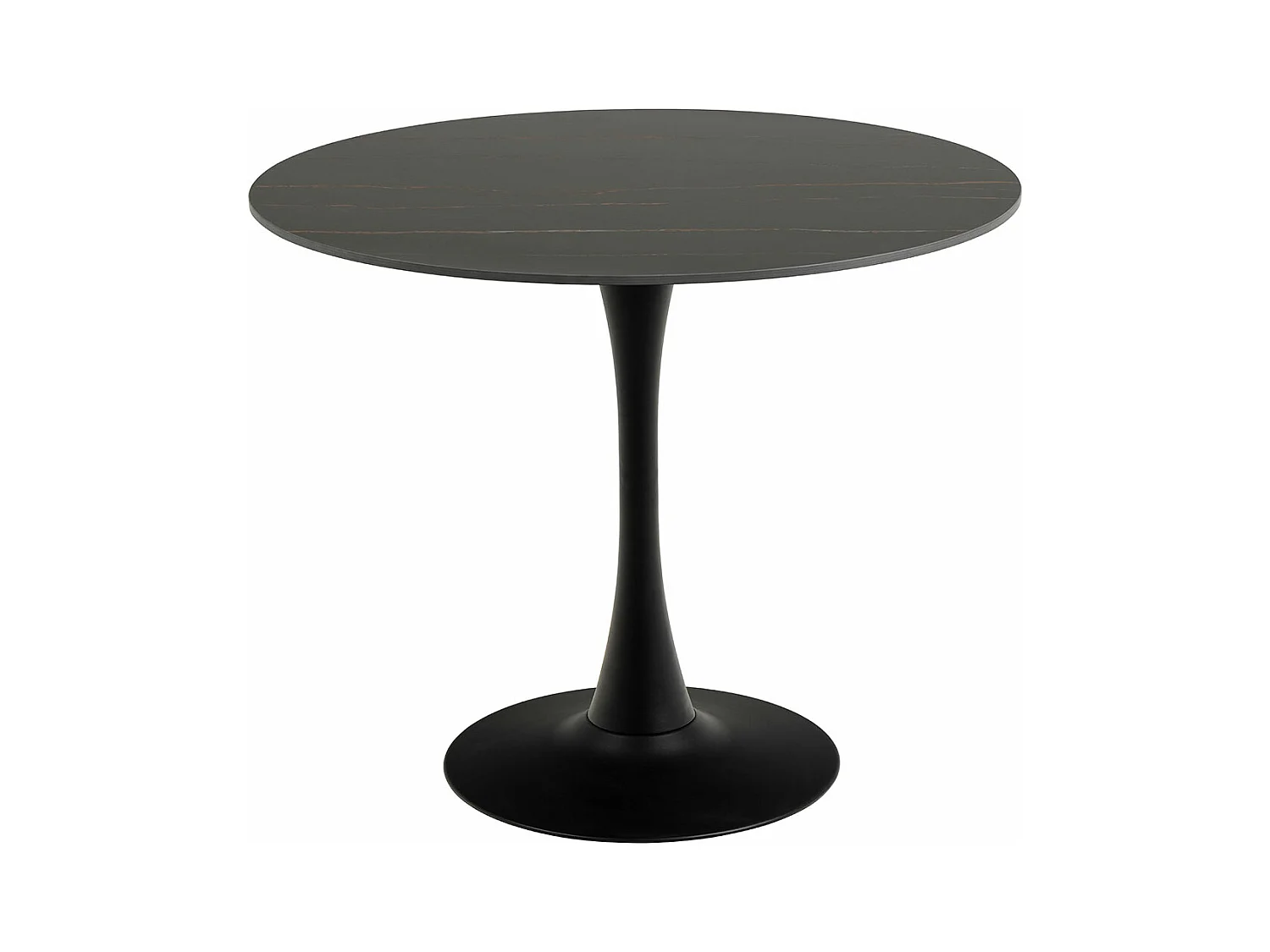 Malta table de salle à manger 90x90cm noire.