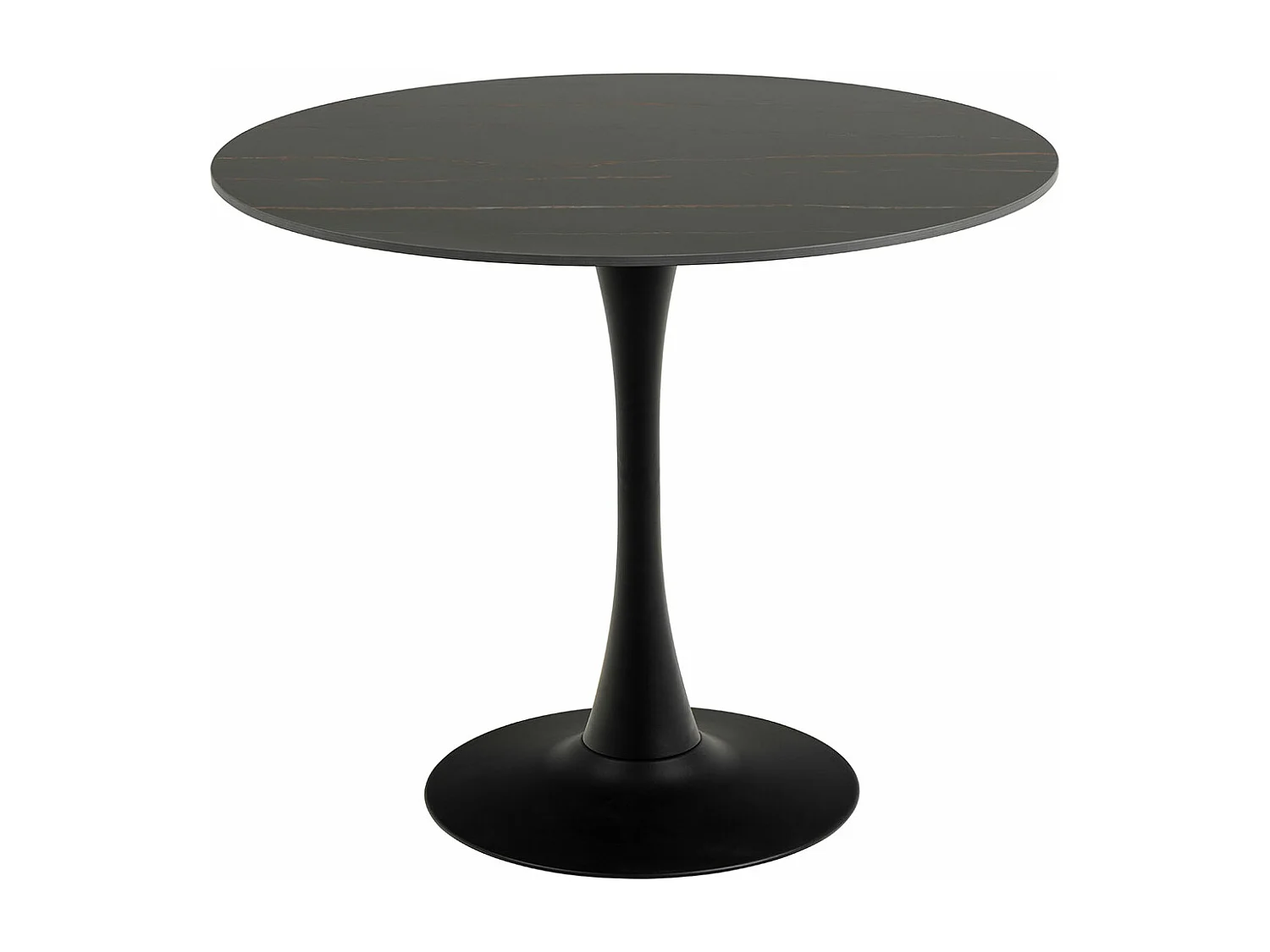 Kingston eetkamertafel 90x90cm zwart.