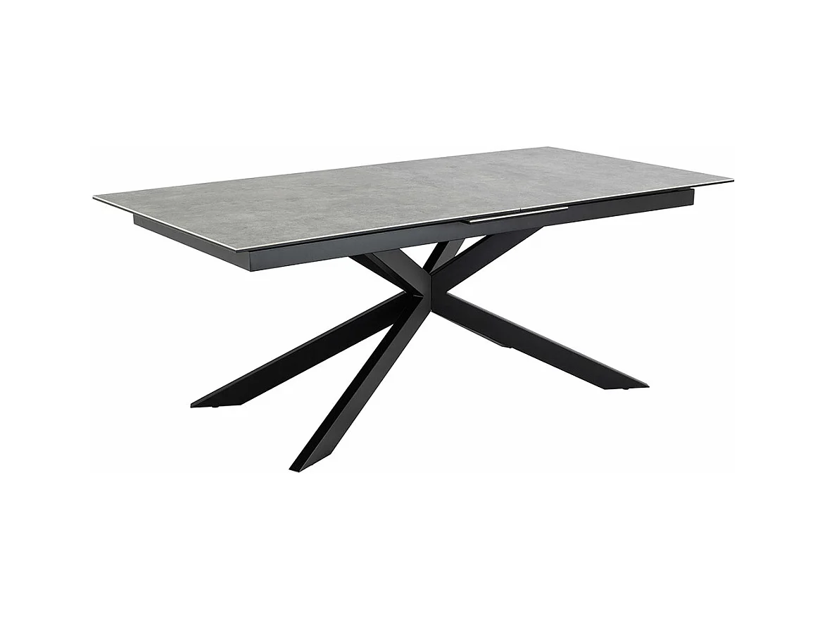 Galina eetkamertafel 100x240cm incl. 1 verlengblad, grijs.