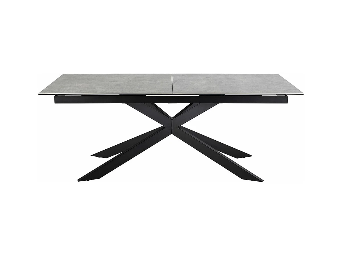 Irwine Esstisch 100x240cm Inkl. 1 Zusatzplatte, Grau.