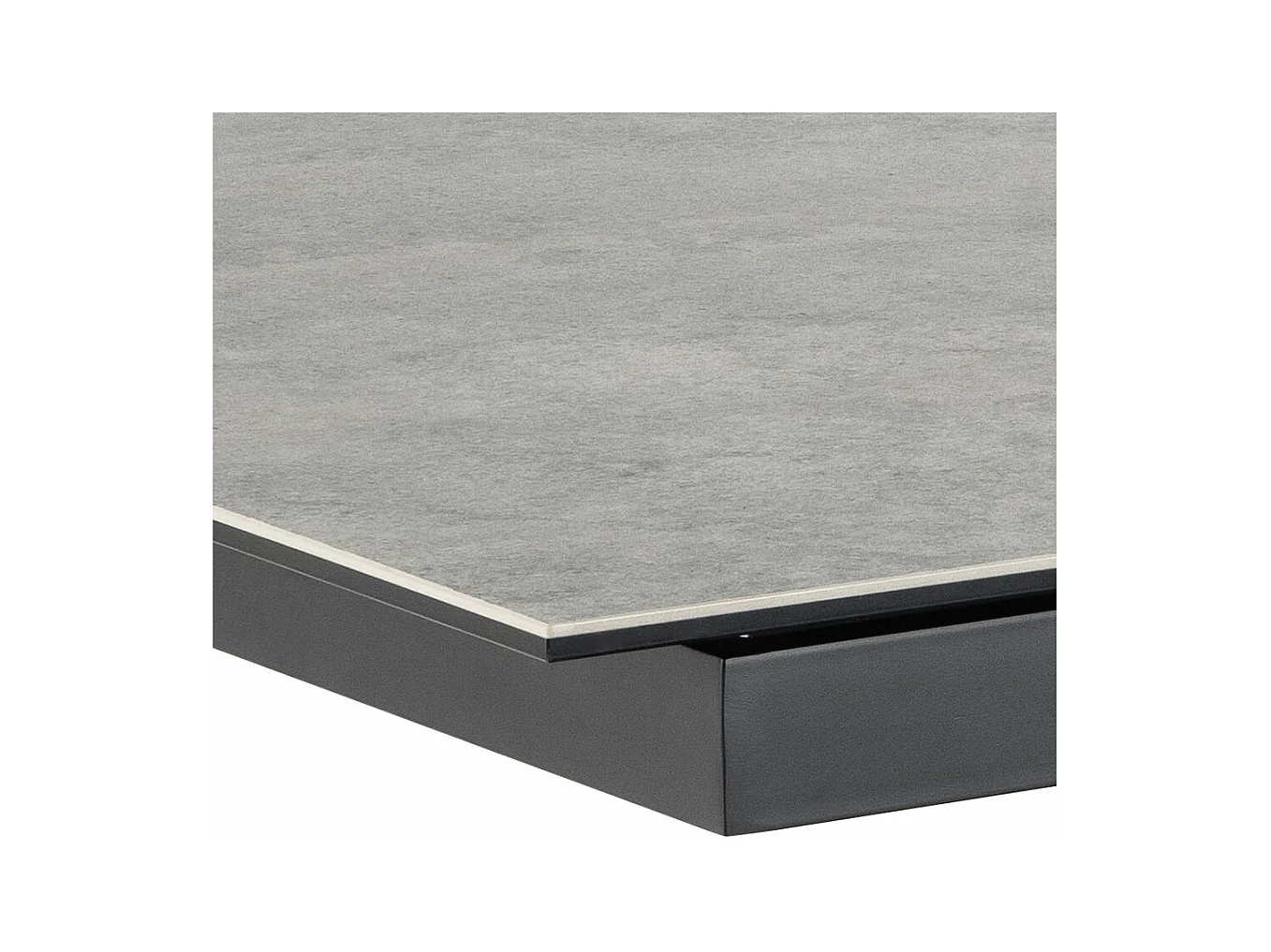 Irwine Esstisch 100x240cm Inkl. 1 Zusatzplatte, Grau.