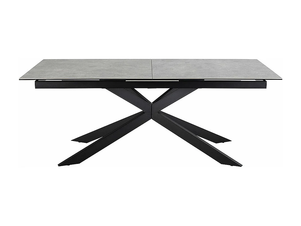 Galina eetkamertafel 100x240cm incl. 1 verlengblad, grijs.