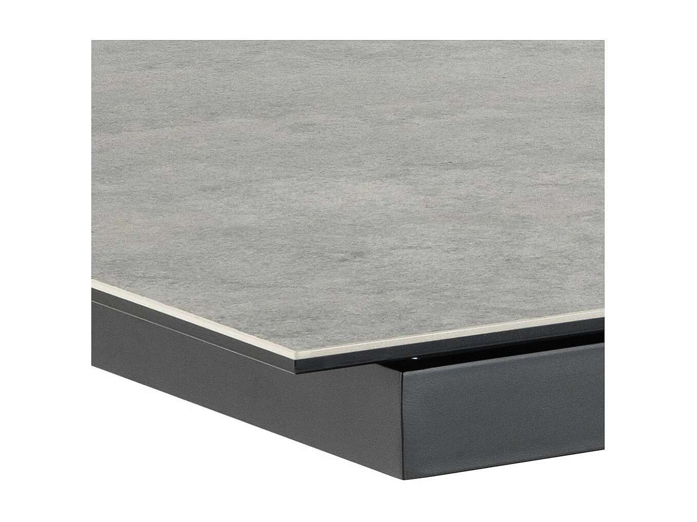 Galina eetkamertafel 100x240cm incl. 1 verlengblad, grijs.