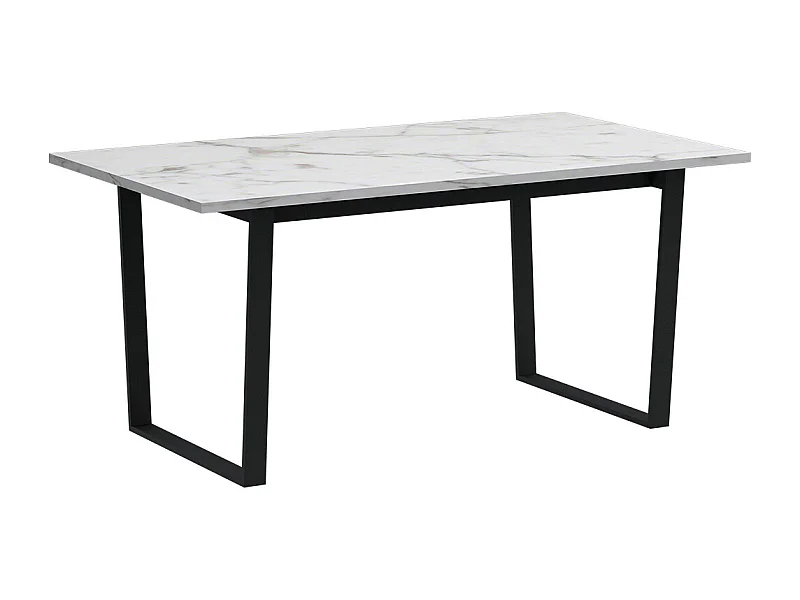 Amble eetkamertafel 90x160cm wit marmerprint.