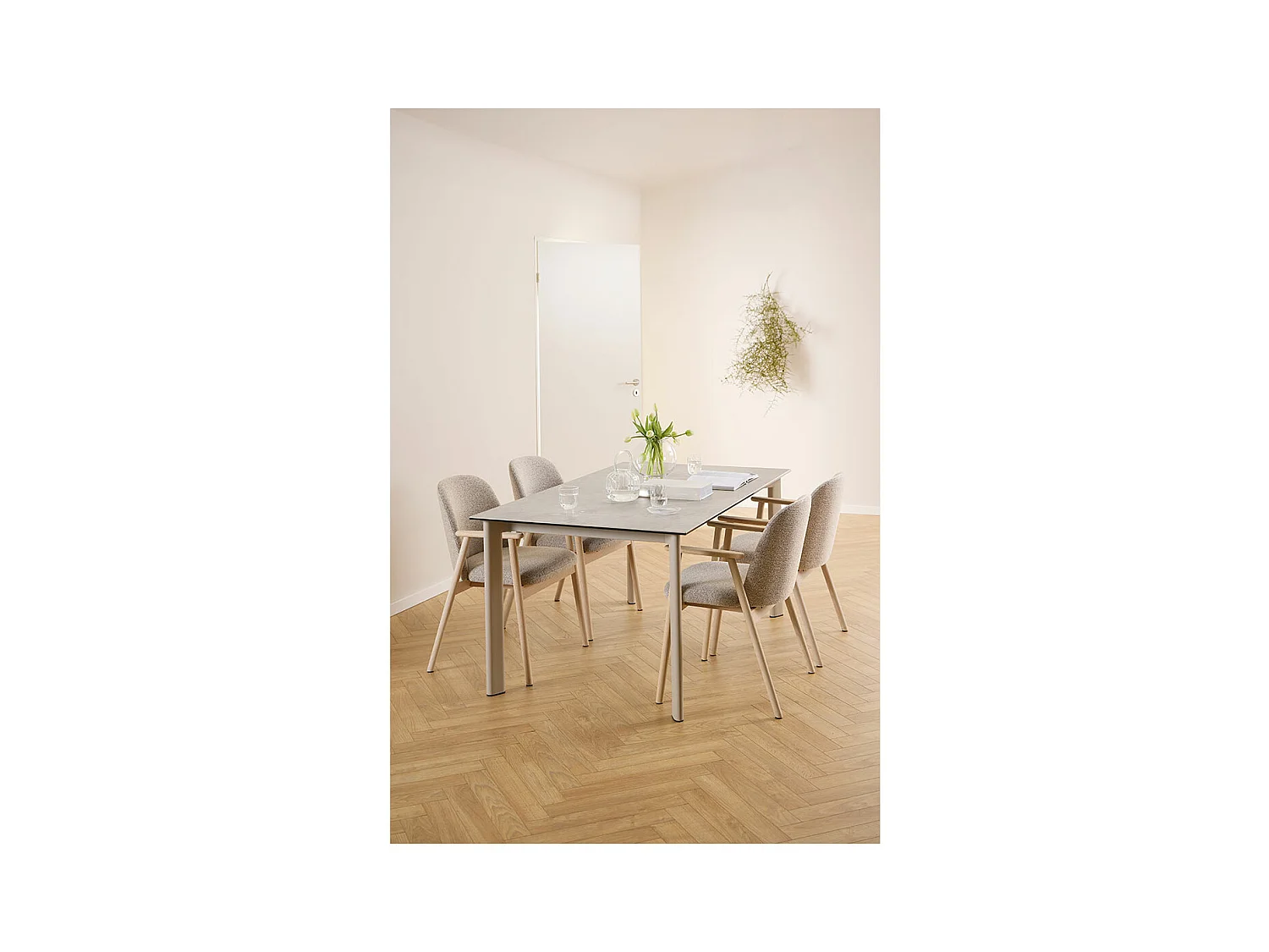 Palermo table de salle à manger 90x160cm gris.