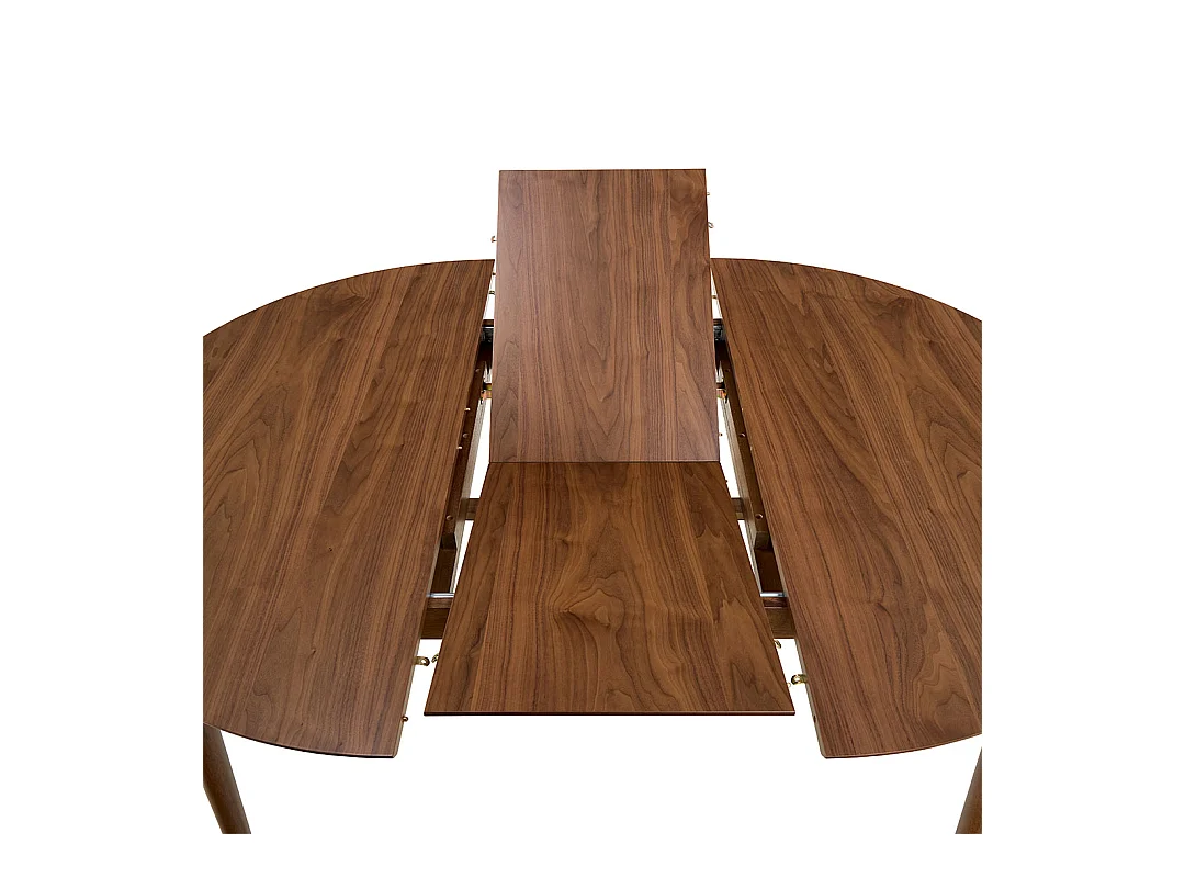 Montreux table de salle à manger Ø115/154 cm incluant 1 rallonge décor noyer.