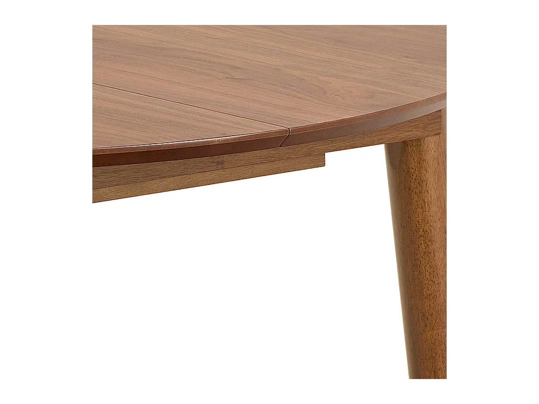 Montreux table de salle à manger Ø115/154 cm incluant 1 rallonge décor noyer.