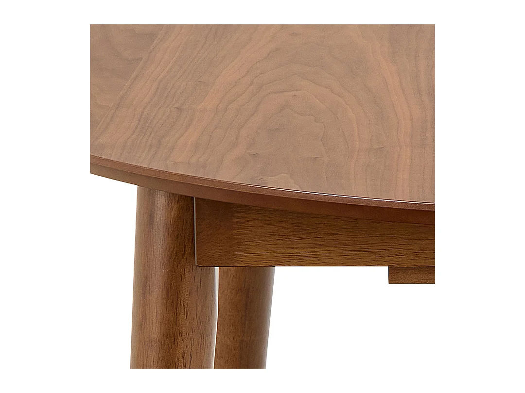 Montreux table de salle à manger Ø115/154 cm incluant 1 rallonge décor noyer.