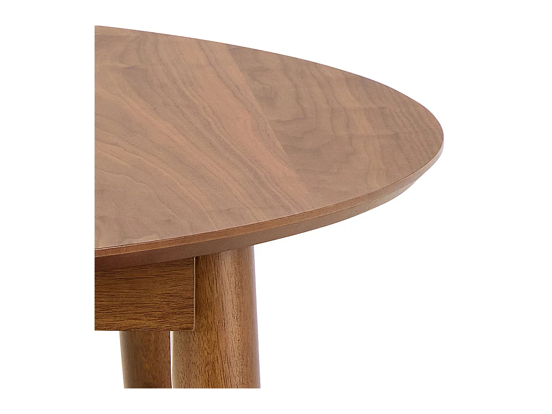 Montreux table de salle à manger Ø115/154 cm incluant 1 rallonge décor noyer.