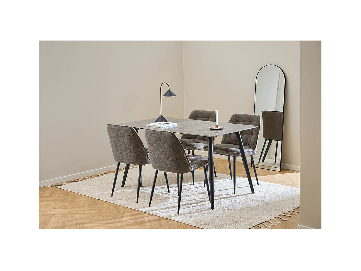 Wicklow table de salle à manger 80x140cm gris.
