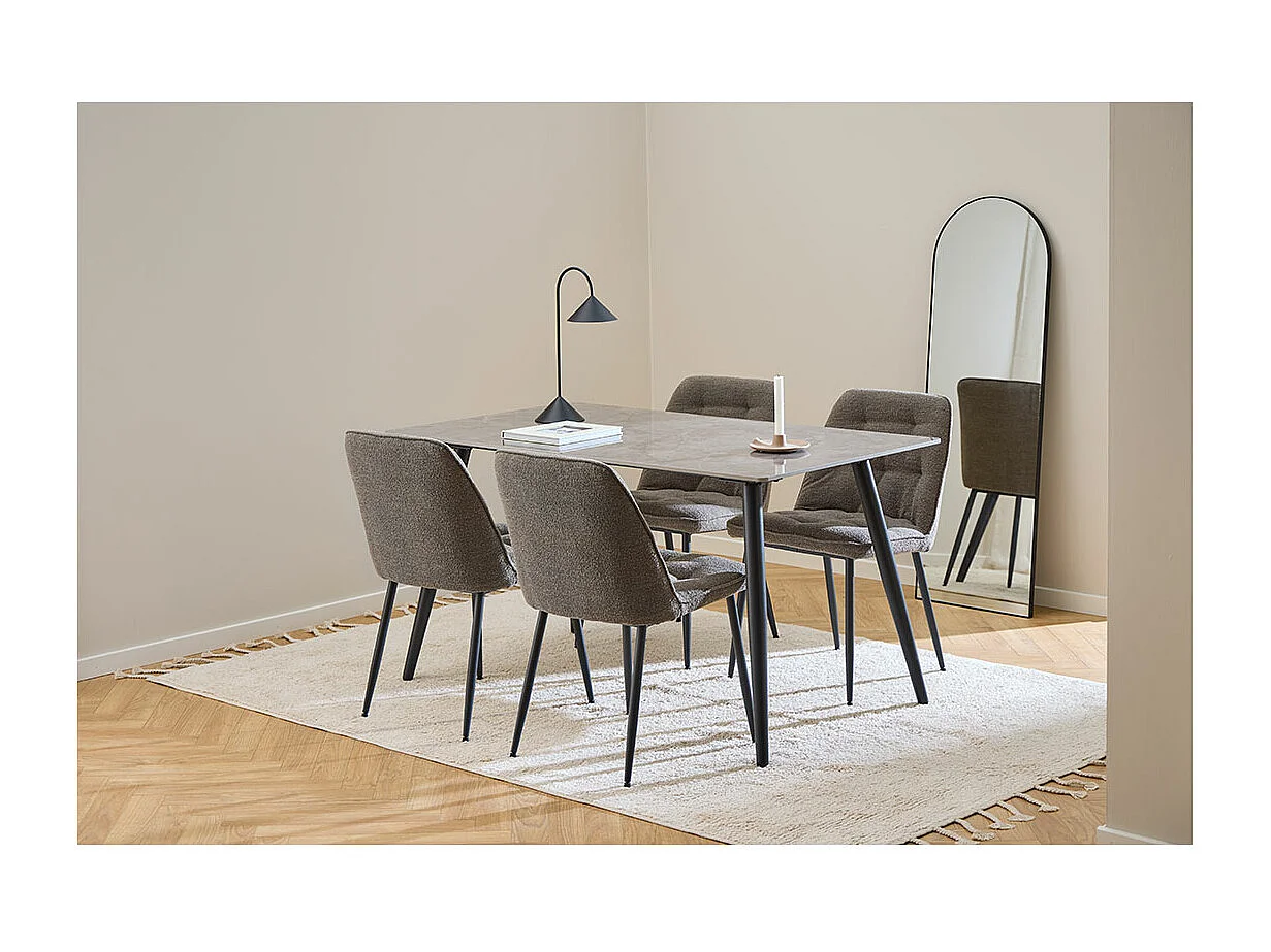 Violet eetkamertafel 80x140cm grijs.