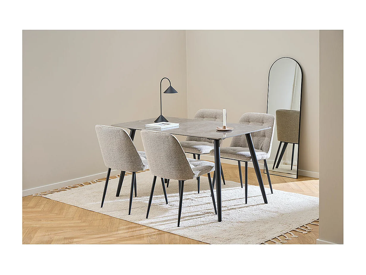 Violet eetkamertafel 80x140cm grijs.