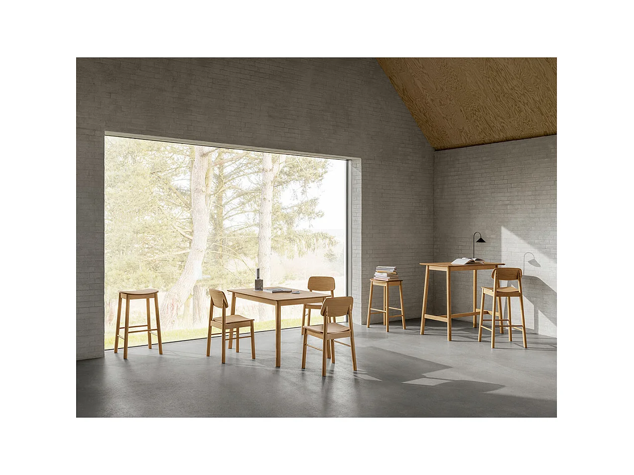 Barlow table de salle à manger 80x120cm nature.