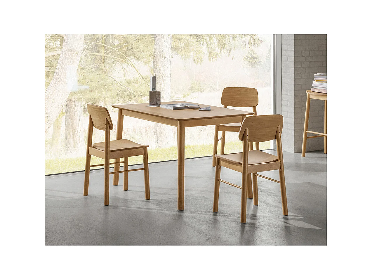 Barlow table de salle à manger 80x120cm nature.