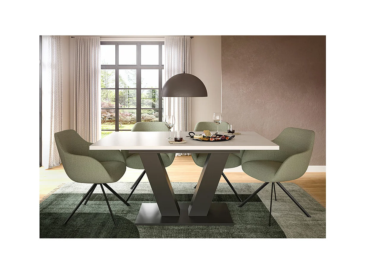 Motion table de salle à manger 150x90 cm blanc.