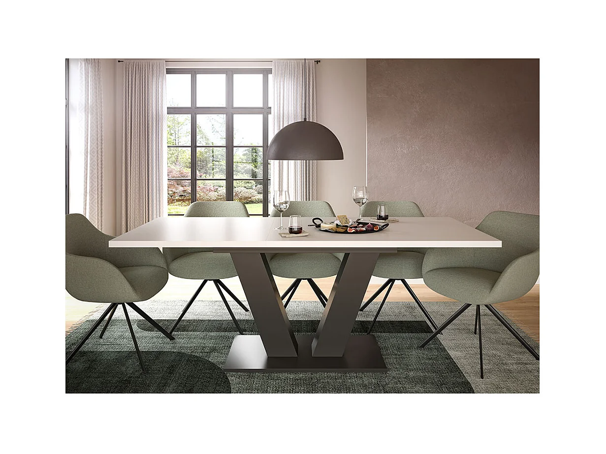 Motion table de salle à manger 150x90 cm blanc.