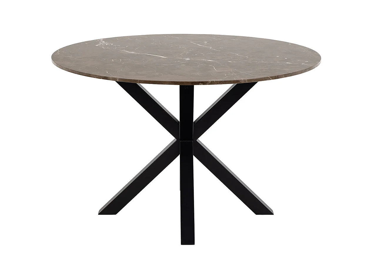 Heaven table de salle à manger 120x120cm marron.