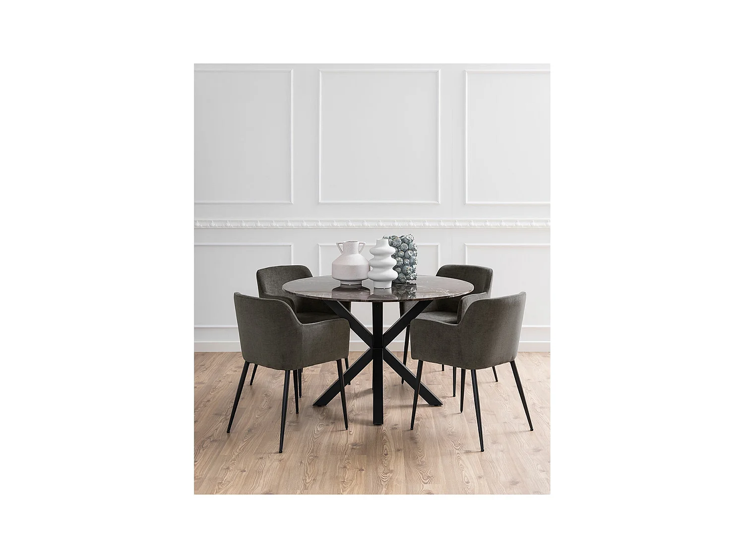 Heaven table de salle à manger 120x120cm marron.