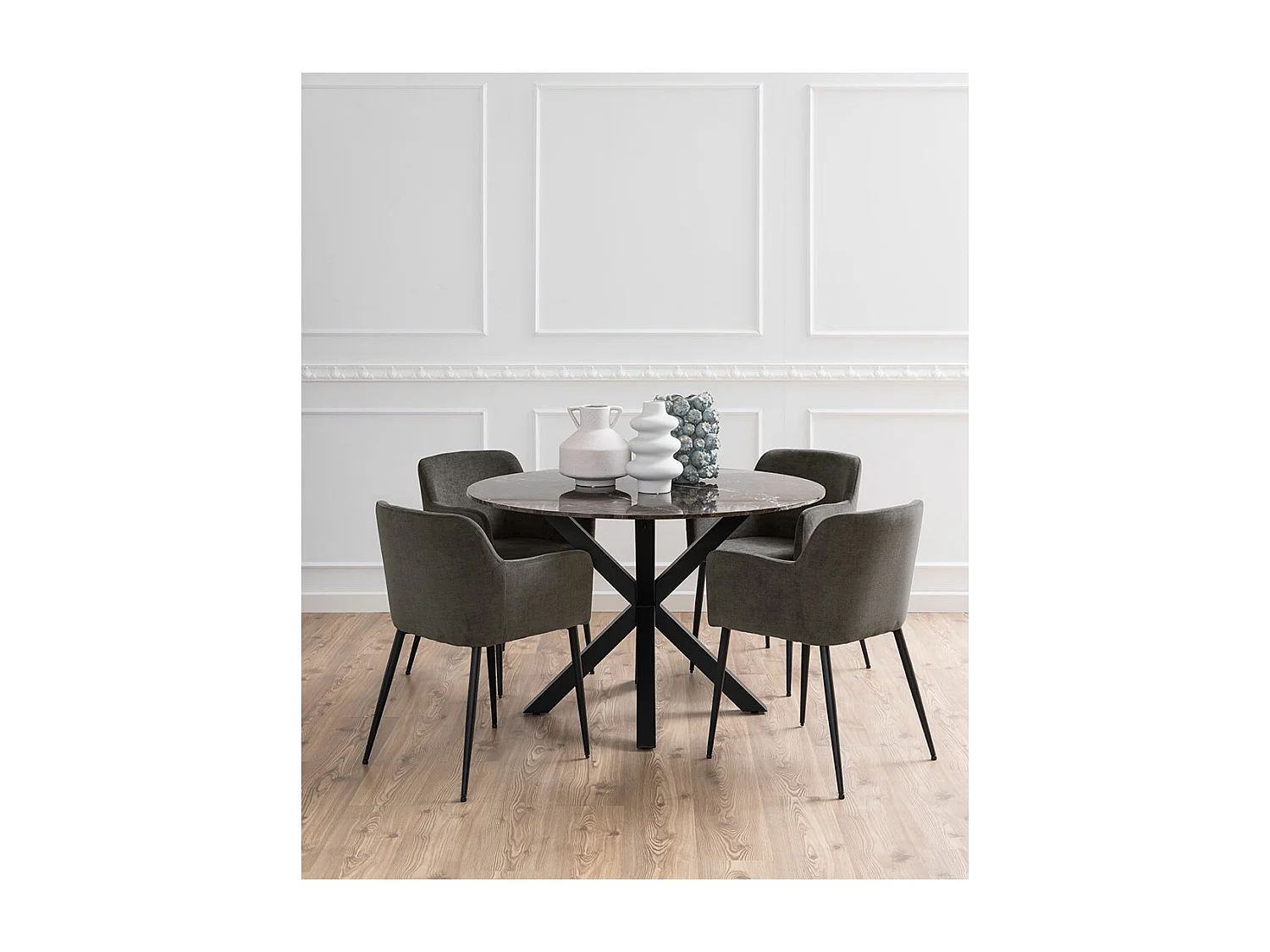 Heaven table de salle à manger 120x120cm marron.