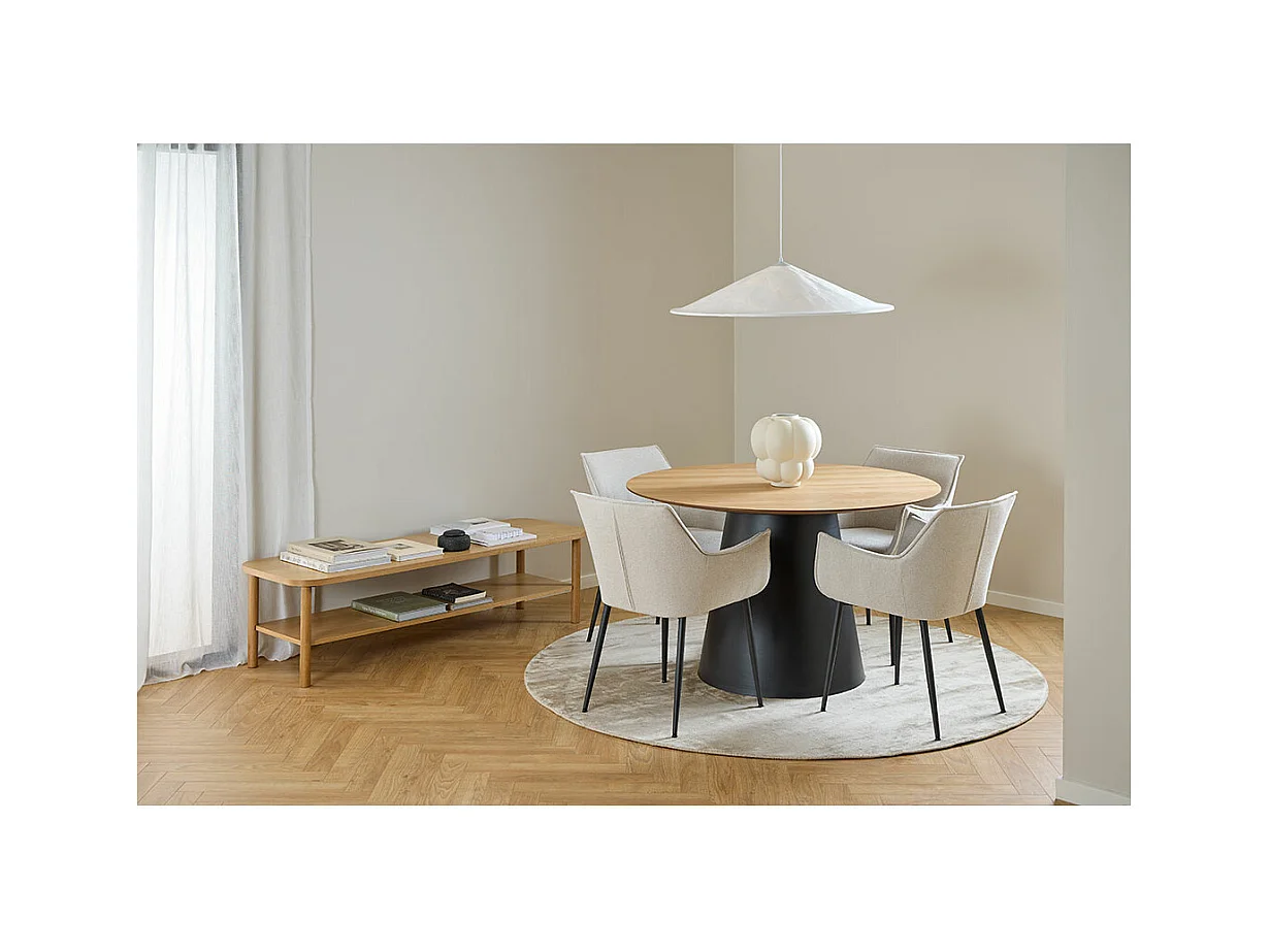 Soli table de salle à manger 120x120cm nature.