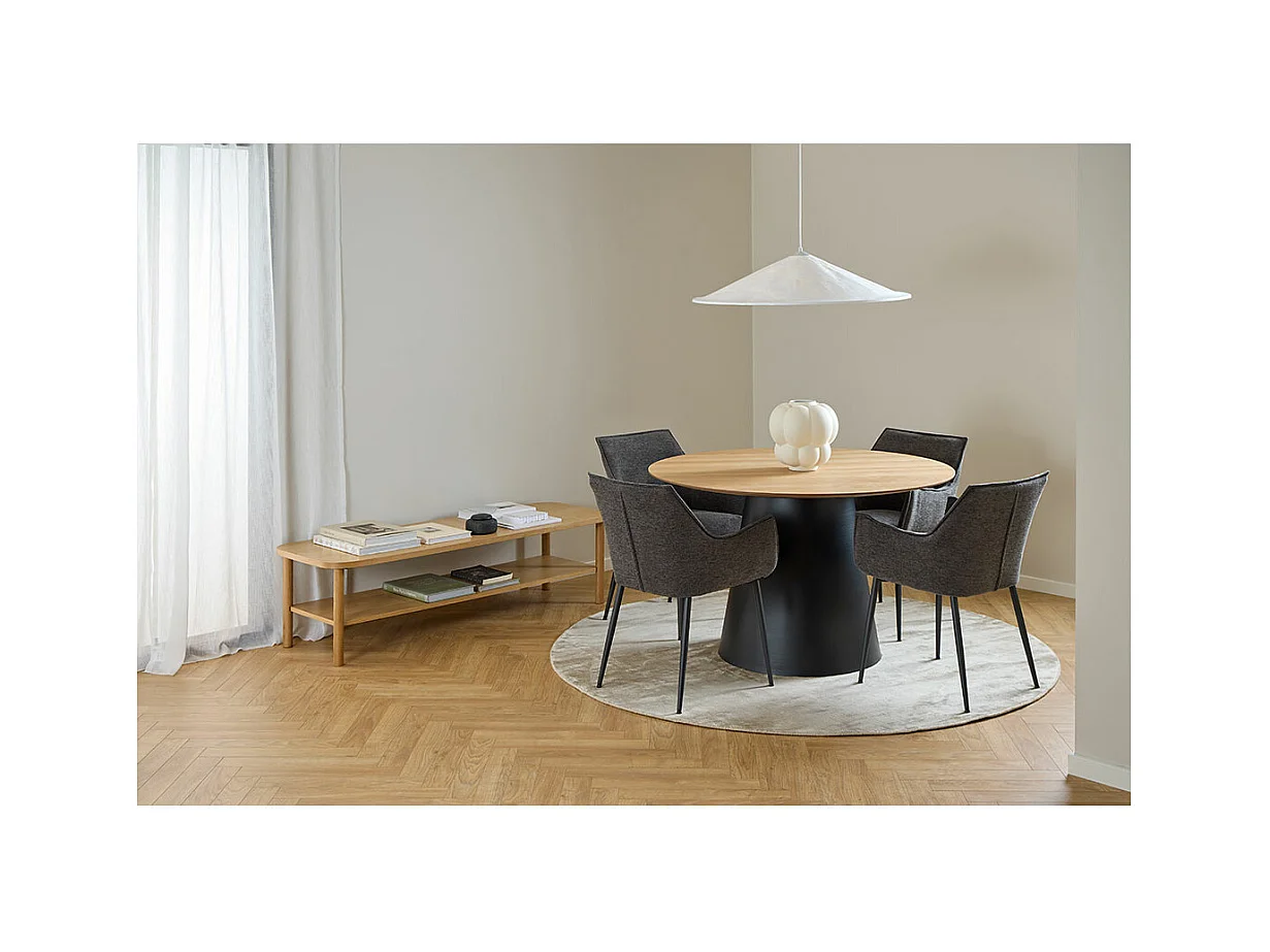 Soli table de salle à manger 120x120cm nature.