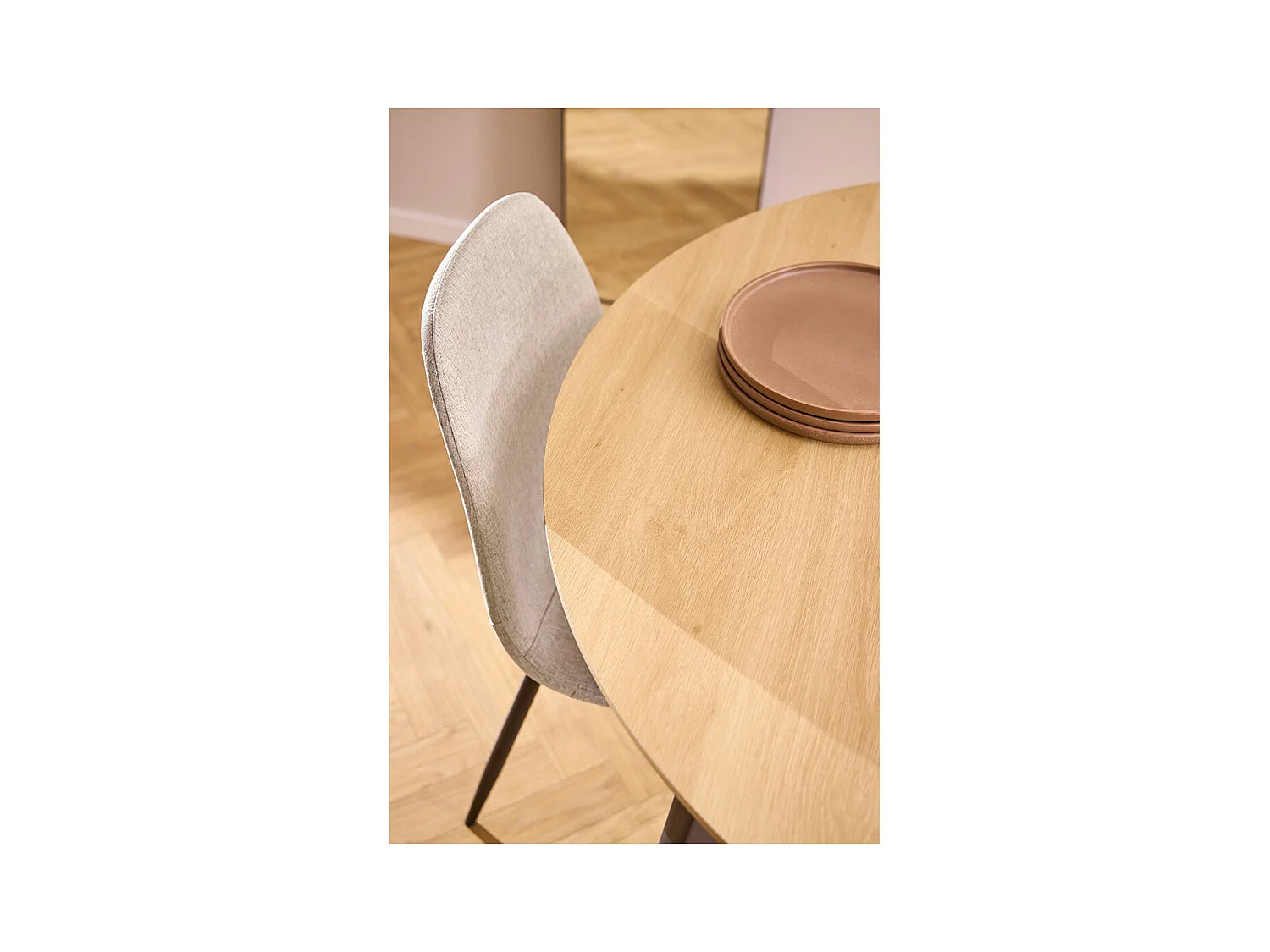 Cadiz table de salle à manger 120x120cm nature.