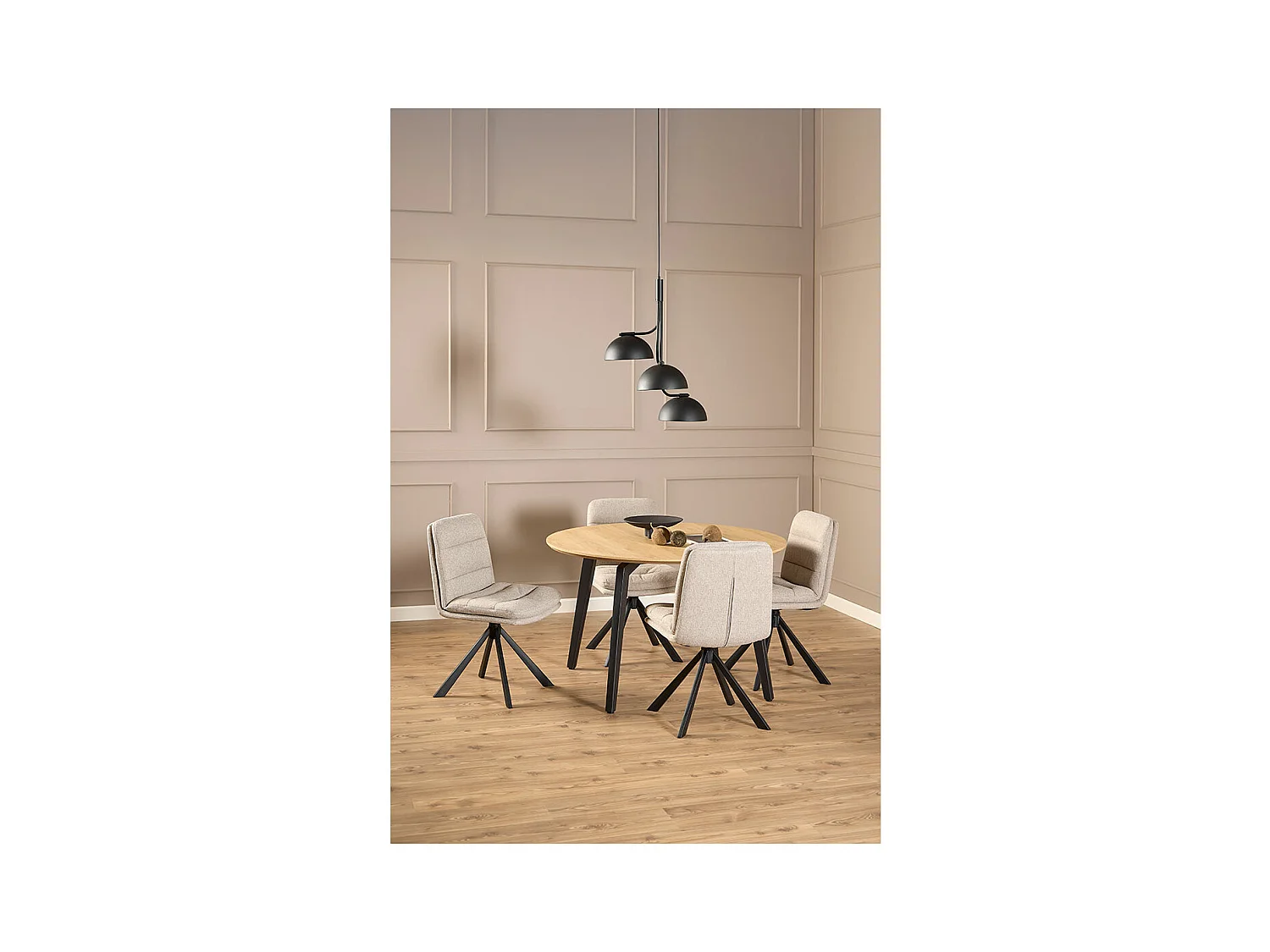 Cadiz table de salle à manger 120x120cm nature.