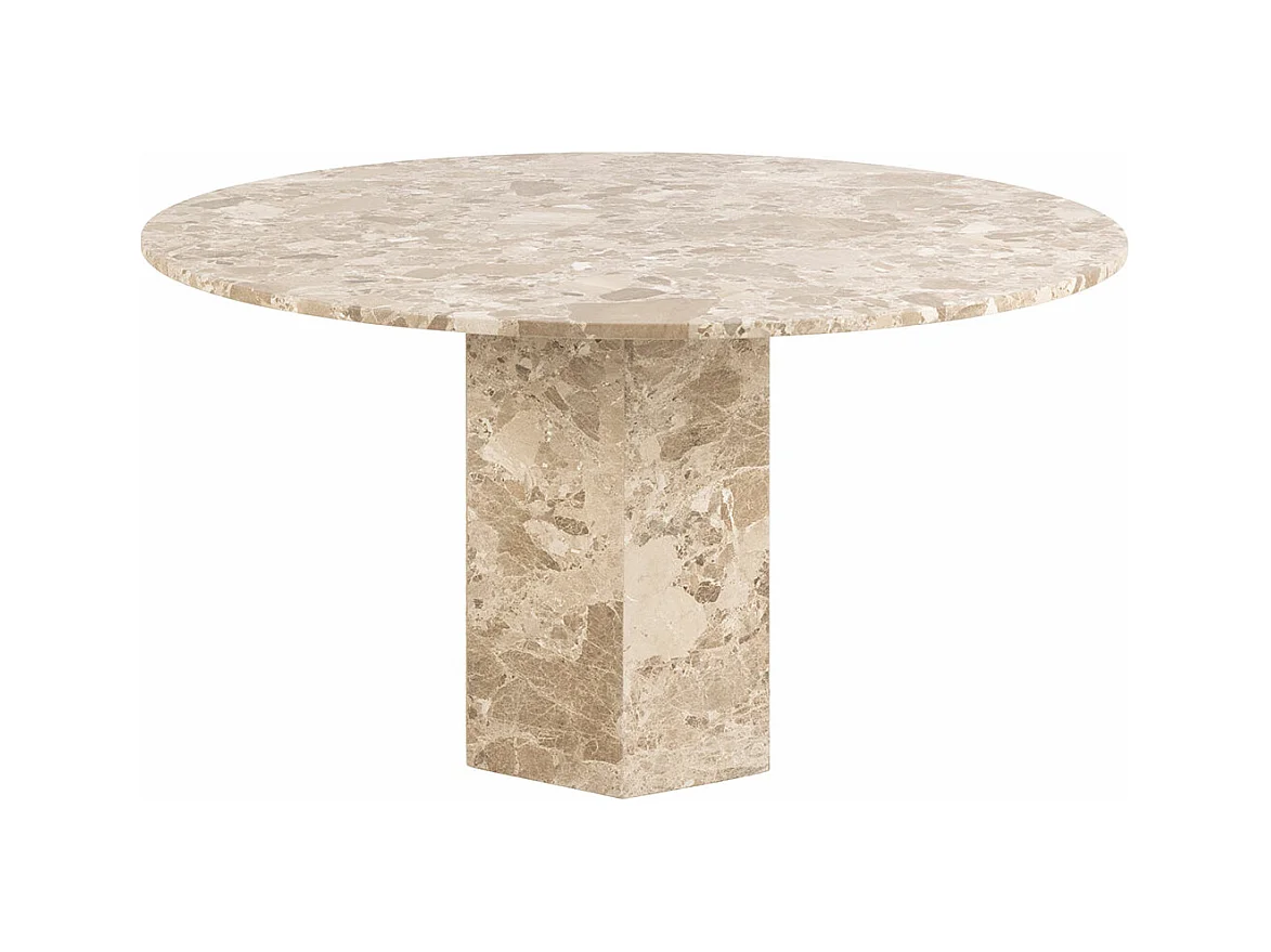 Naxos table de salle à manger 130x130cm marron.