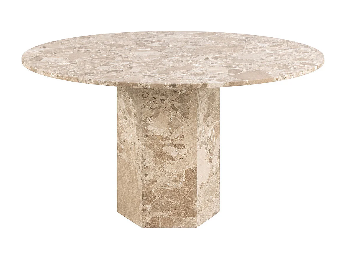 Lyric eetkamertafel 130x130cm bruin.