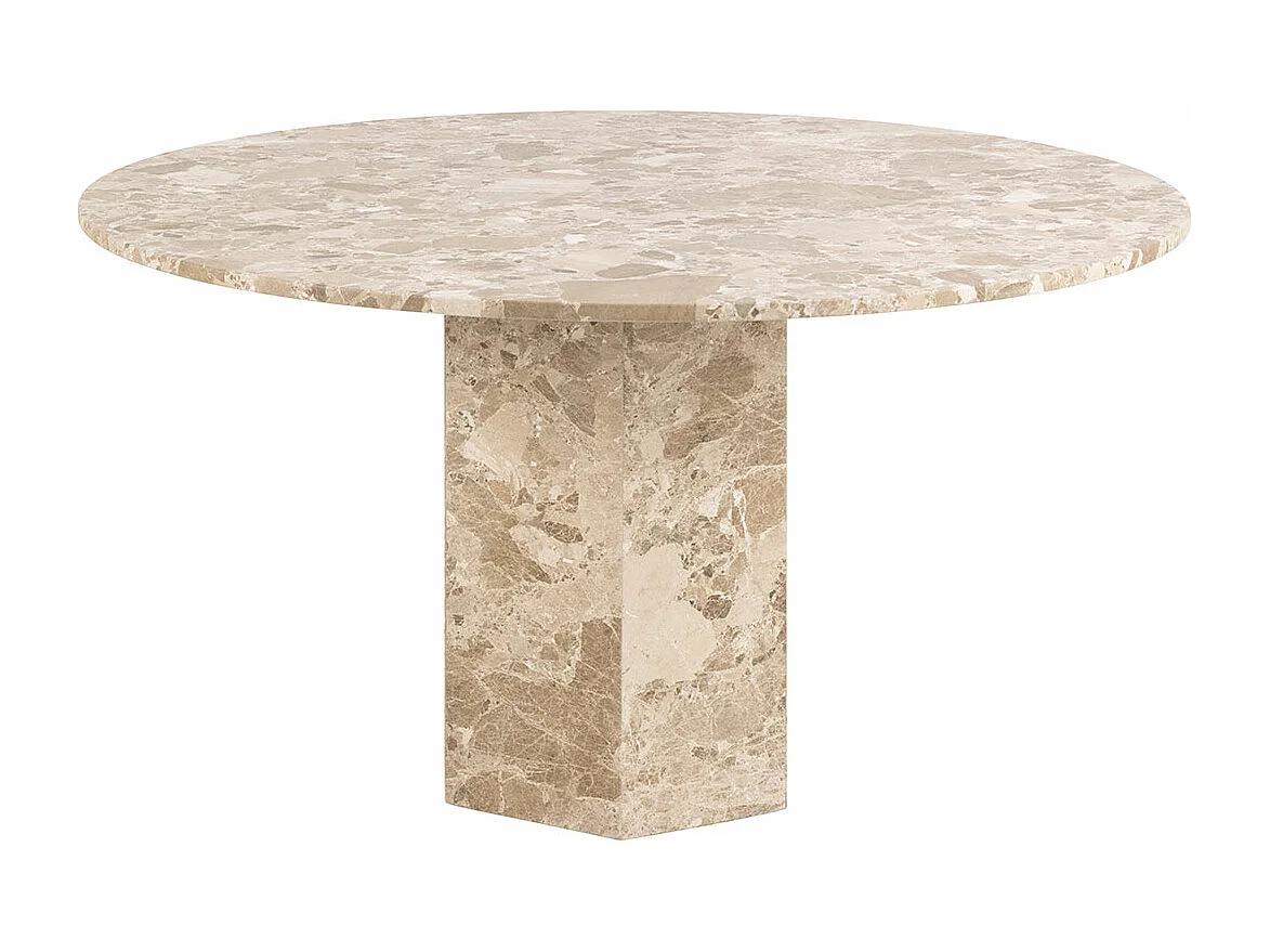 Lyric eetkamertafel 130x130cm bruin.