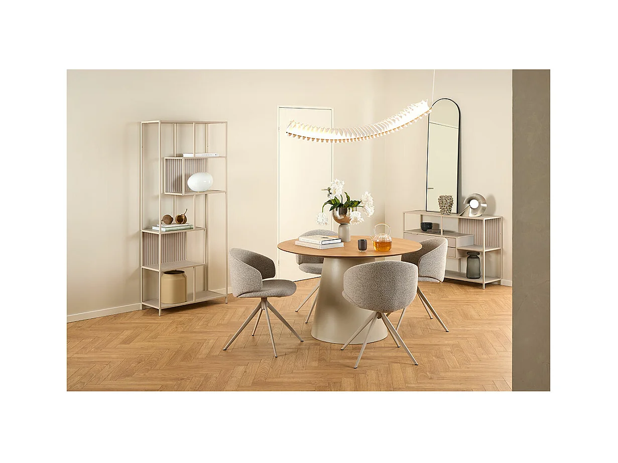 Soli table de salle à manger 120x120cm nature.